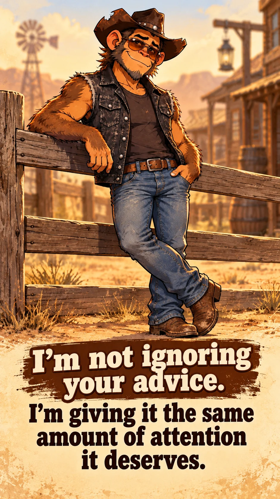 I’m not ignoring your advice. I’m giving it the same amount of attention it deserves.