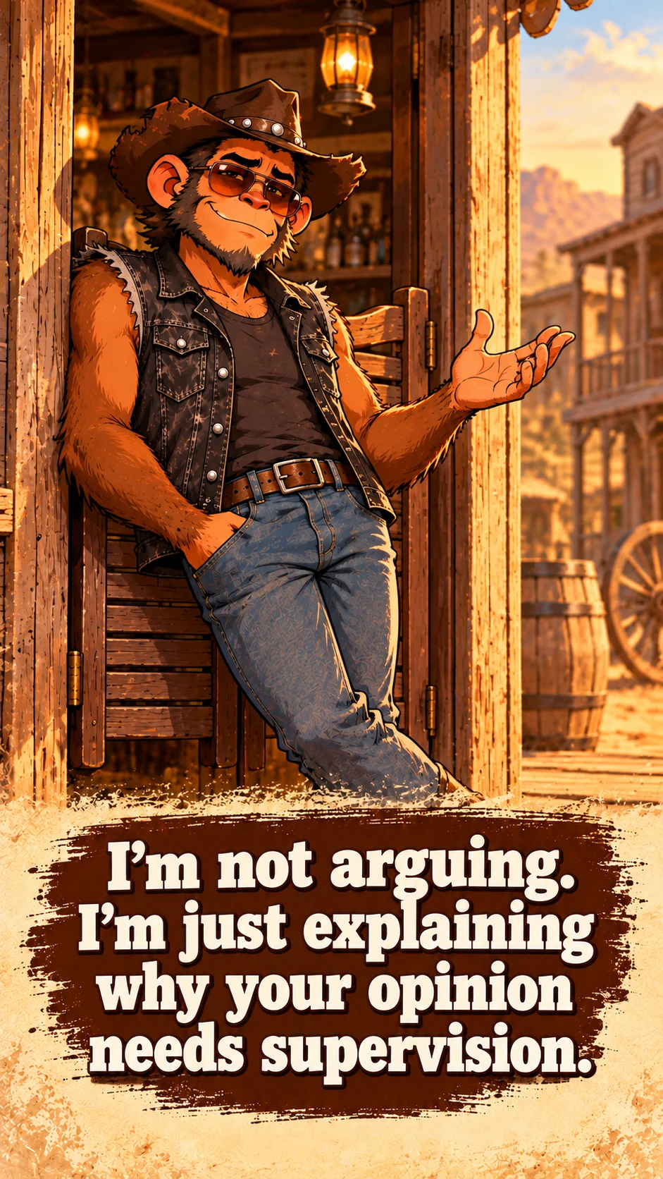 I’m not arguing. I’m just explaining why your opinion needs supervision.