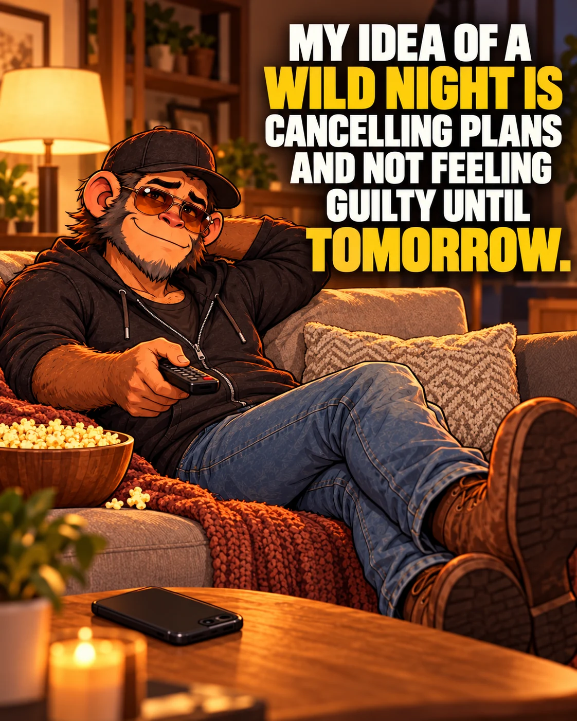 My idea of a wild night is cancelling plans and not feeling guilty until tomorrow.